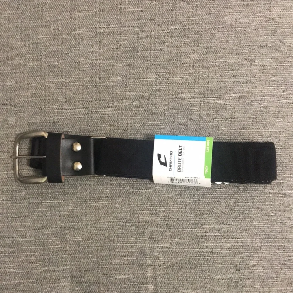 Champro Youth 1.25” Brute Baseball Belt Black